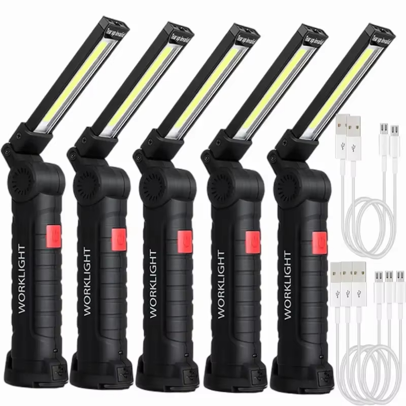 Hanging Outdoor Lighting - Portable COB LED Flashlight USB Rechargeable