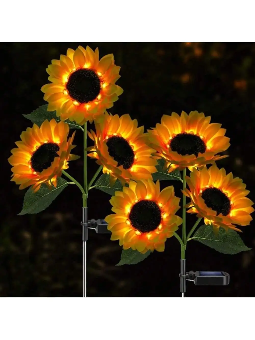 Hanging Outdoor Lighting - Solar Powered Sunflower Light Outdoor Waterproof