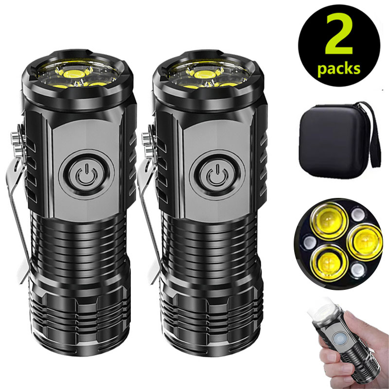 Outdoor Lighting Quality - Mini 3LED Flashlight With Pen Clip，Night