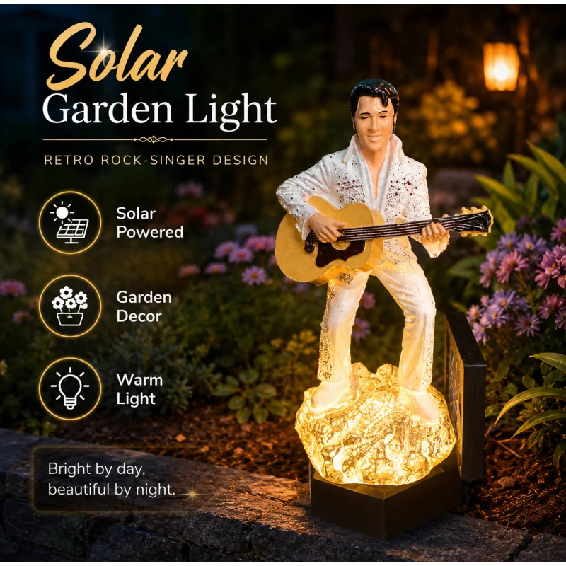 Elvis Solar Garden Statue Ligh - Outdoor Lighting Vintage recension och pris