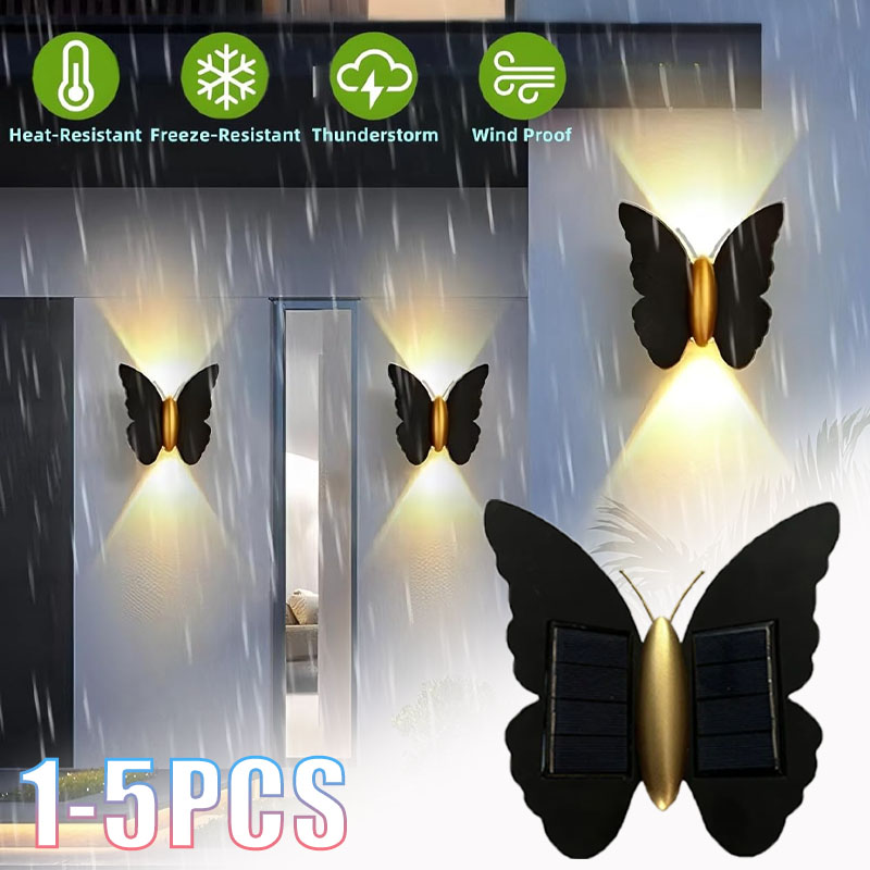 1-5PCS Solar Butterfly Wall Li - Outdoor Lighting Accent recension och pris