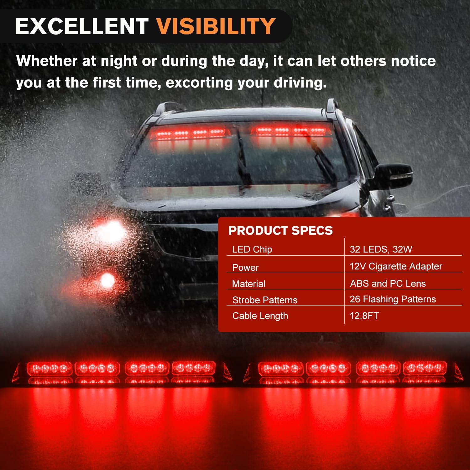 Nilight 32LED Emergency Dash S - Deck Step Light recension och pris