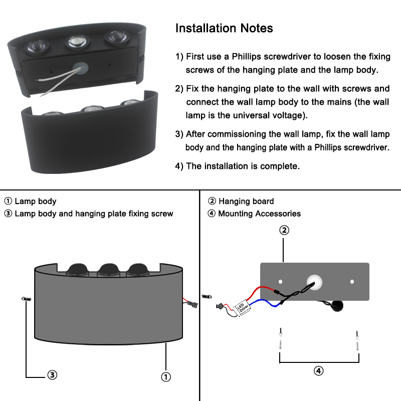 2W 4W 6W 8W 10W 12W LED Wall L - Outdoor Lighting Amazon recension och pris