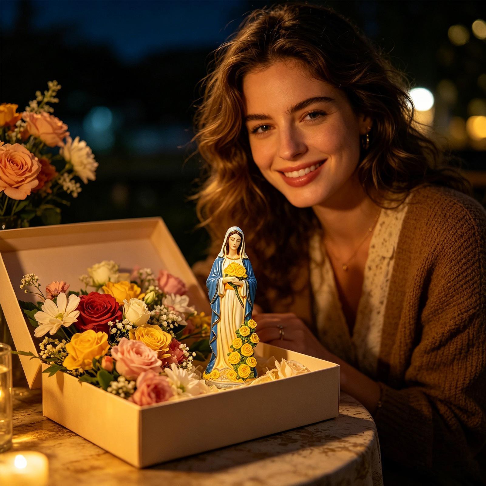 Virgin Mary Solar Statue Garde - Outdoor Lighting Quality recension och pris