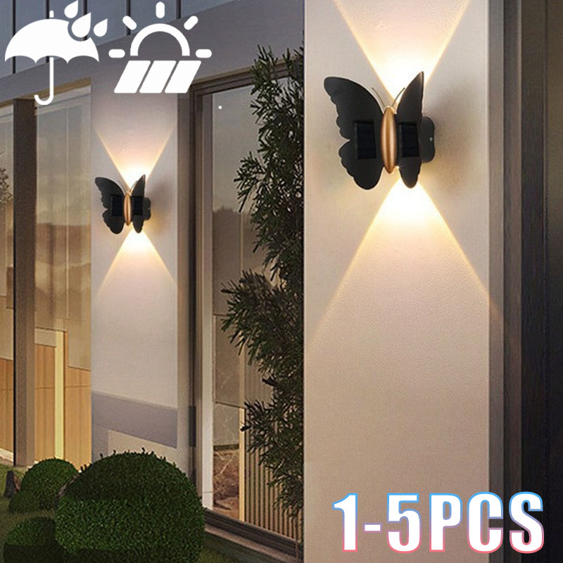 1-5PCS Solar Butterfly Wall Li - Outdoor Lighting Accent recension och pris