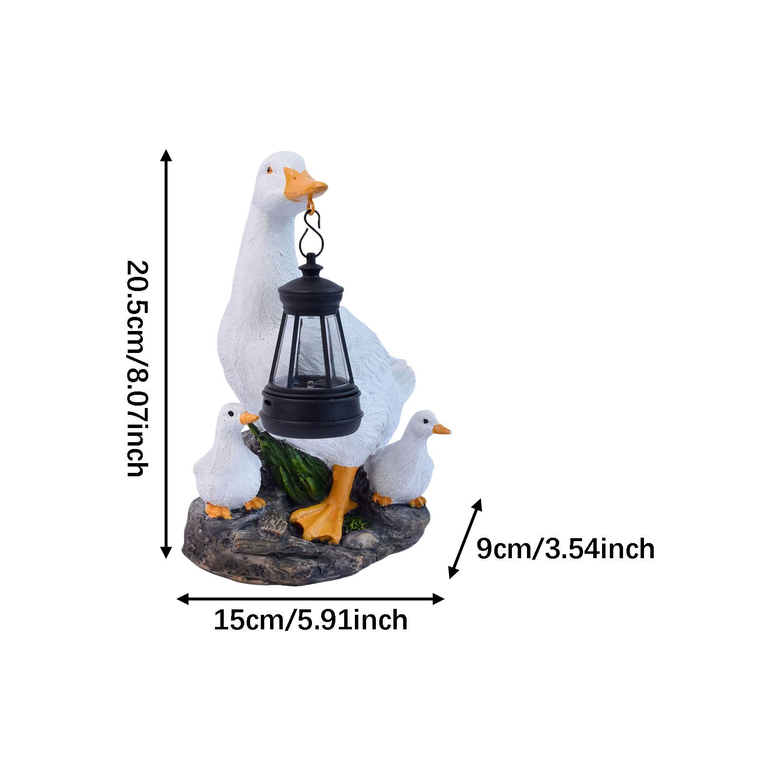 White Duck Ornament with Solar - Outdoor Lighting Accent recension och pris
