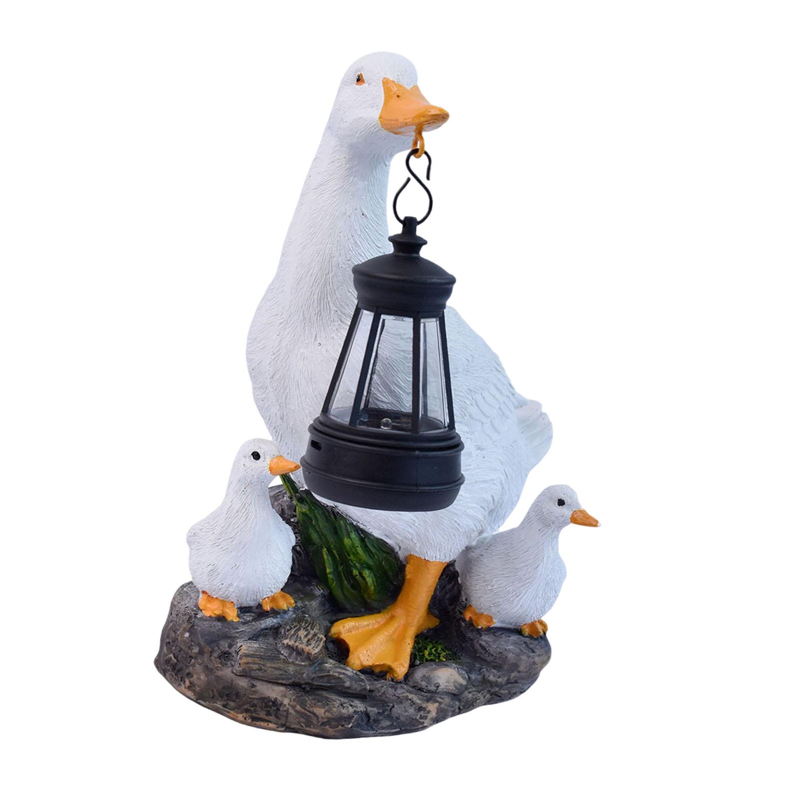 White Duck Ornament with Solar - Outdoor Lighting Accent recension och pris