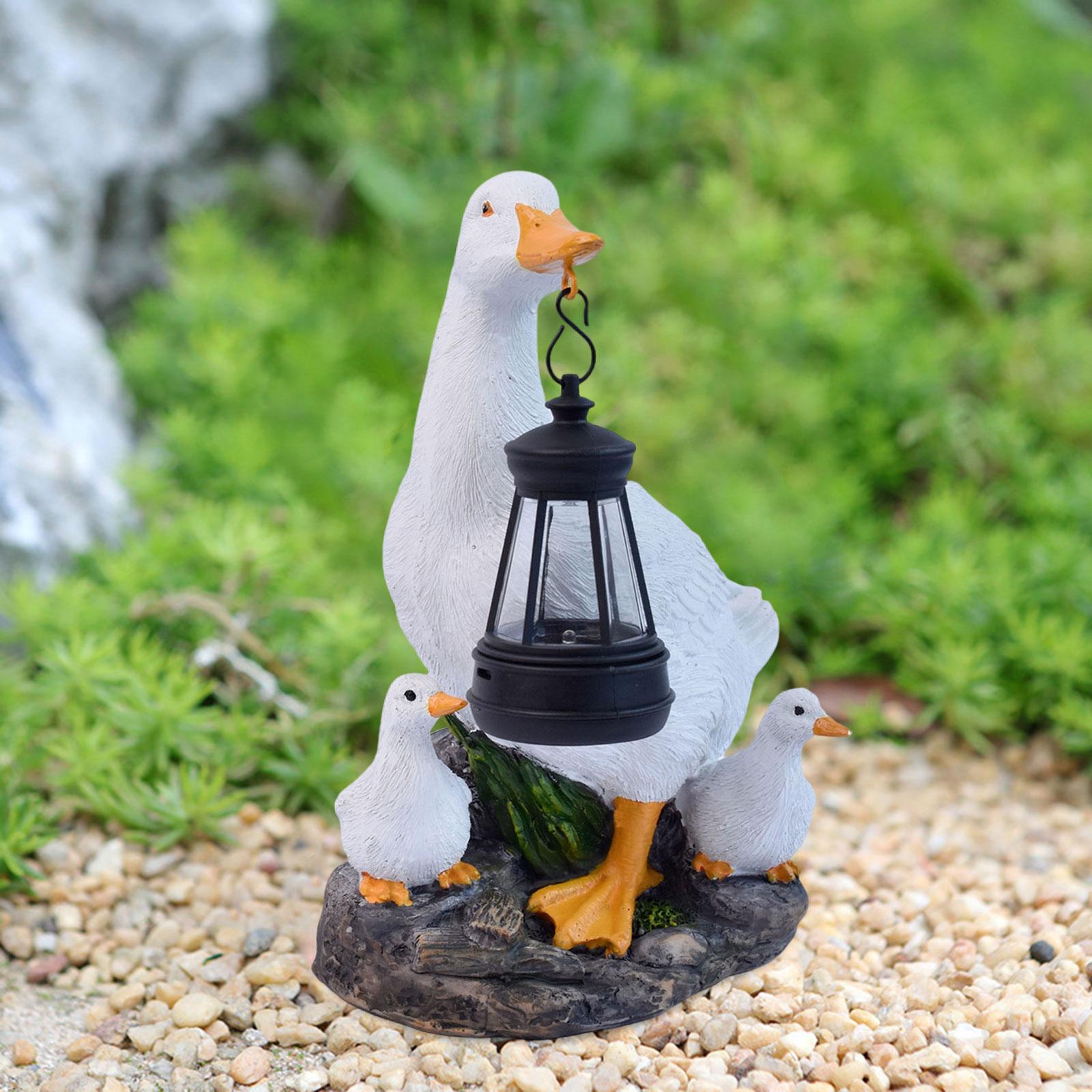 White Duck Ornament with Solar - Outdoor Lighting Accent recension och pris