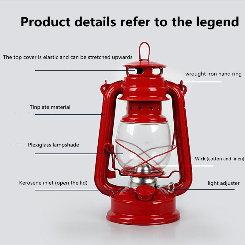 19cm Retro Outdoor Camping Lam - Outdoor Lighting Mediterranean Style recension och pris