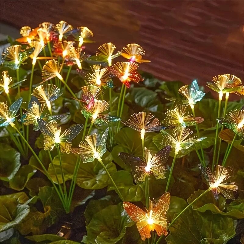 1PC 6-Head LED Solar Fiber Opt - Outdoor Lighting Yard Ideas recension och pris