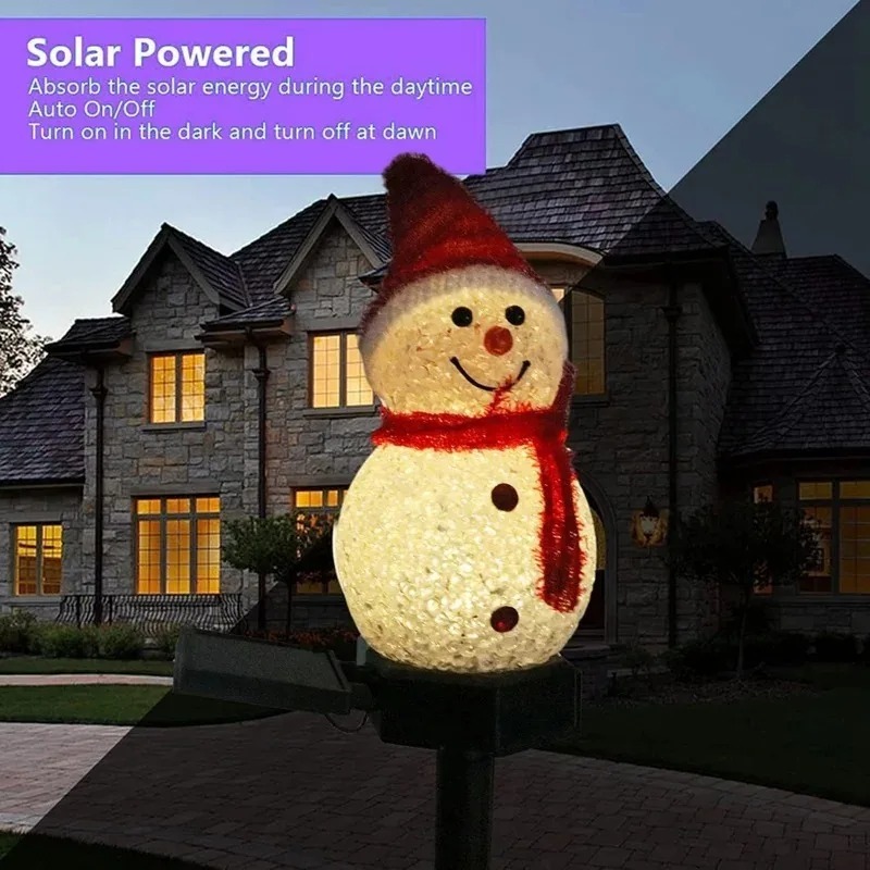 Aurooso Solar Powered Snowman  - Outdoor Lighting Accent recension och pris