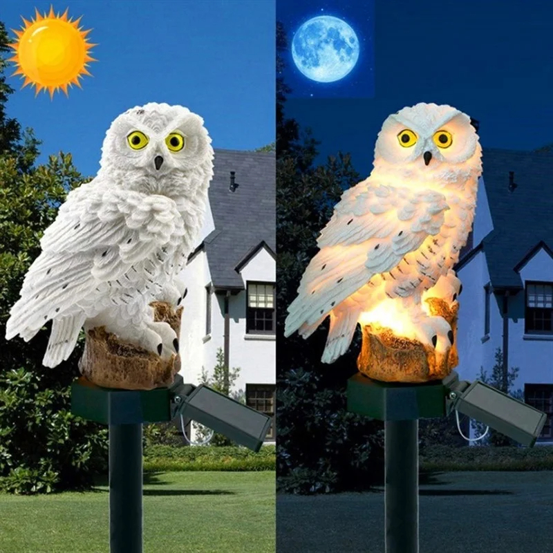 Solar Owl Statue Garden Light  - Outdoor Lighting Quality recension och pris