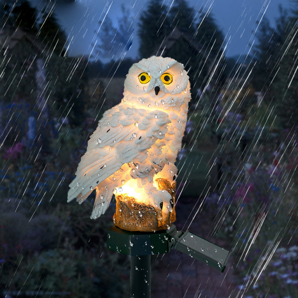Solar Owl Statue Garden Light  - Outdoor Lighting Quality recension och pris