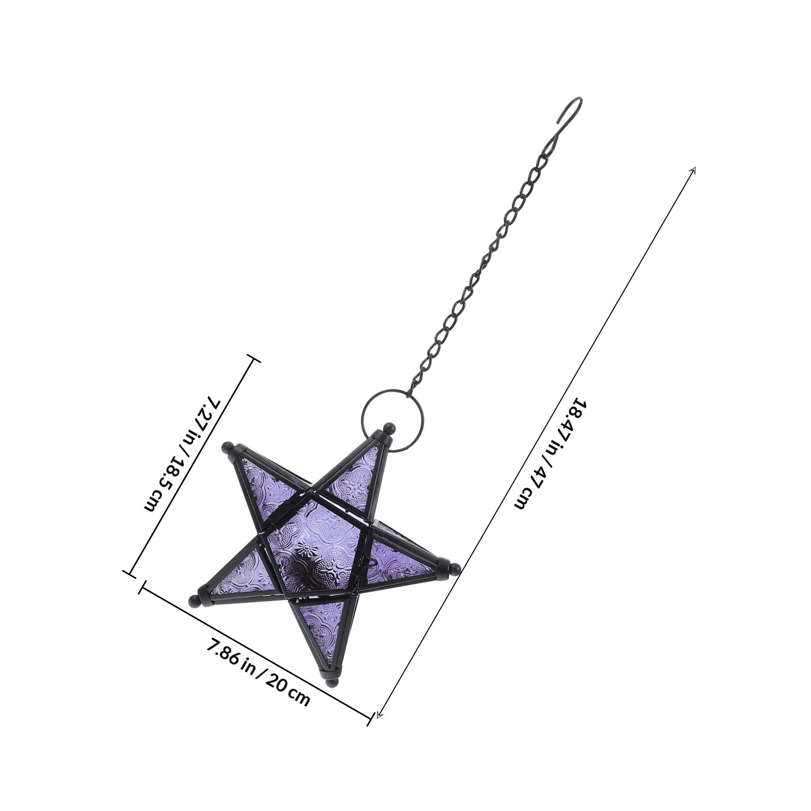 Star Lantern Hanging Glass Dec - Outdoor Lighting Vintage recension och pris