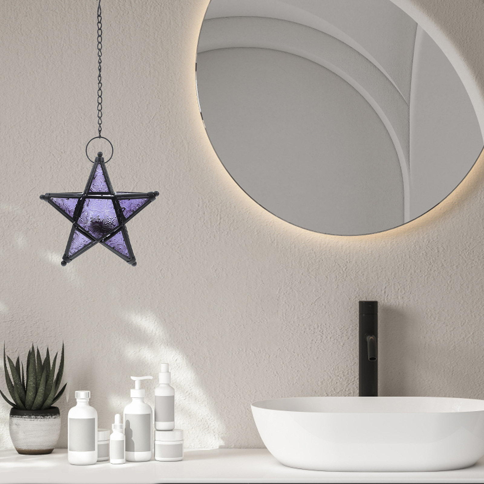 Star Lantern Hanging Glass Dec - Outdoor Lighting Vintage recension och pris
