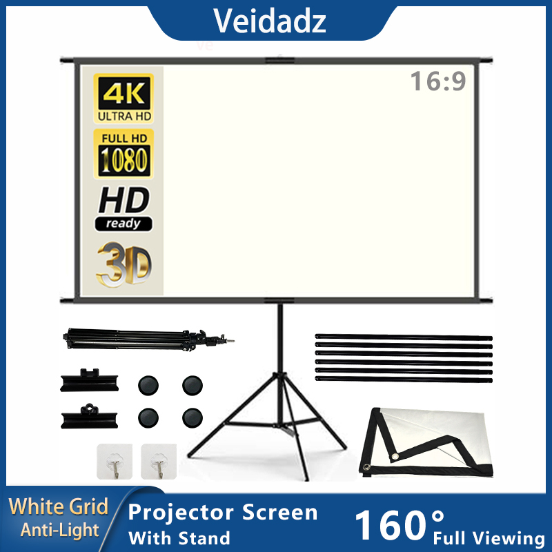 Projector Screen With Stand Wh - Outdoor Lighting Grid Screen recension och pris