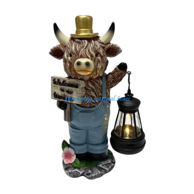 Y5GD Outdoor Cow Statue with H - Outdoor Lighting Accent recension och pris