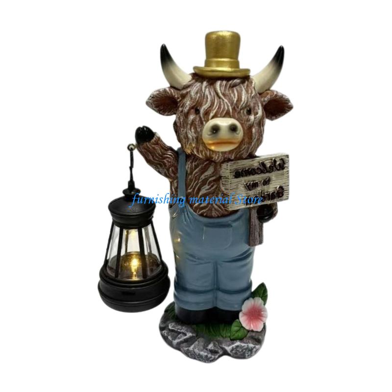Y5GD Outdoor Cow Statue with H - Outdoor Lighting Accent recension och pris