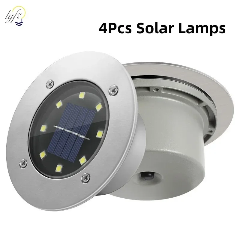 4Pcs LED Solar Garden Lights O - Deck Step Light recension och pris