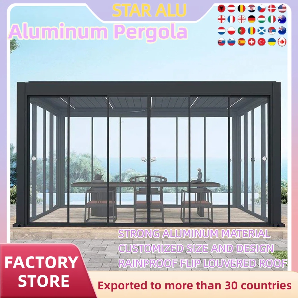 Aluminum Bioclimatic Pergola S - Outdoor Lighting Restaurant recension och pris