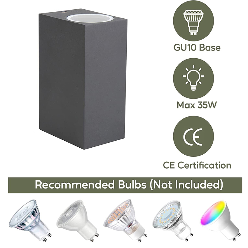 Black/White Aluminum GU10 Base - Outdoor Lighting Amazon recension och pris
