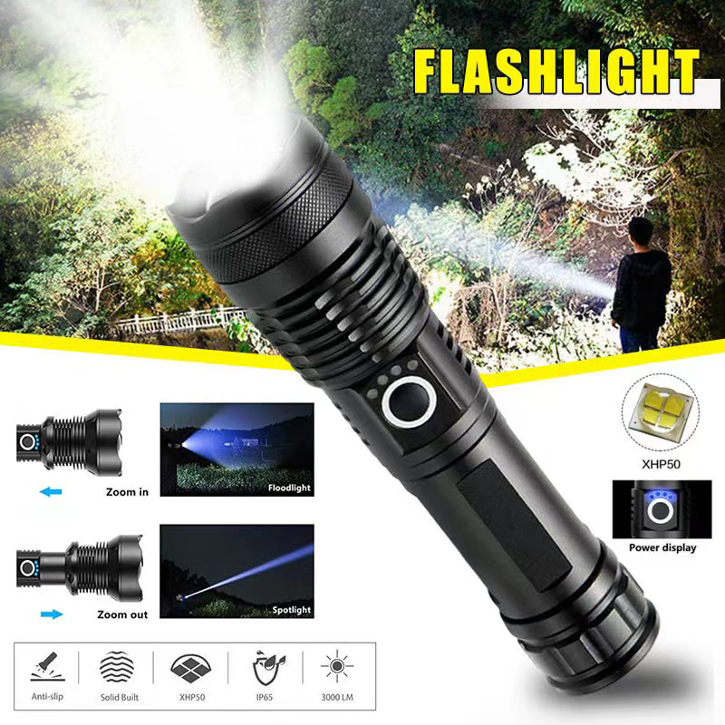 High Power XHP70 Led Flashligh - Outdoor Lighting Quality recension och pris
