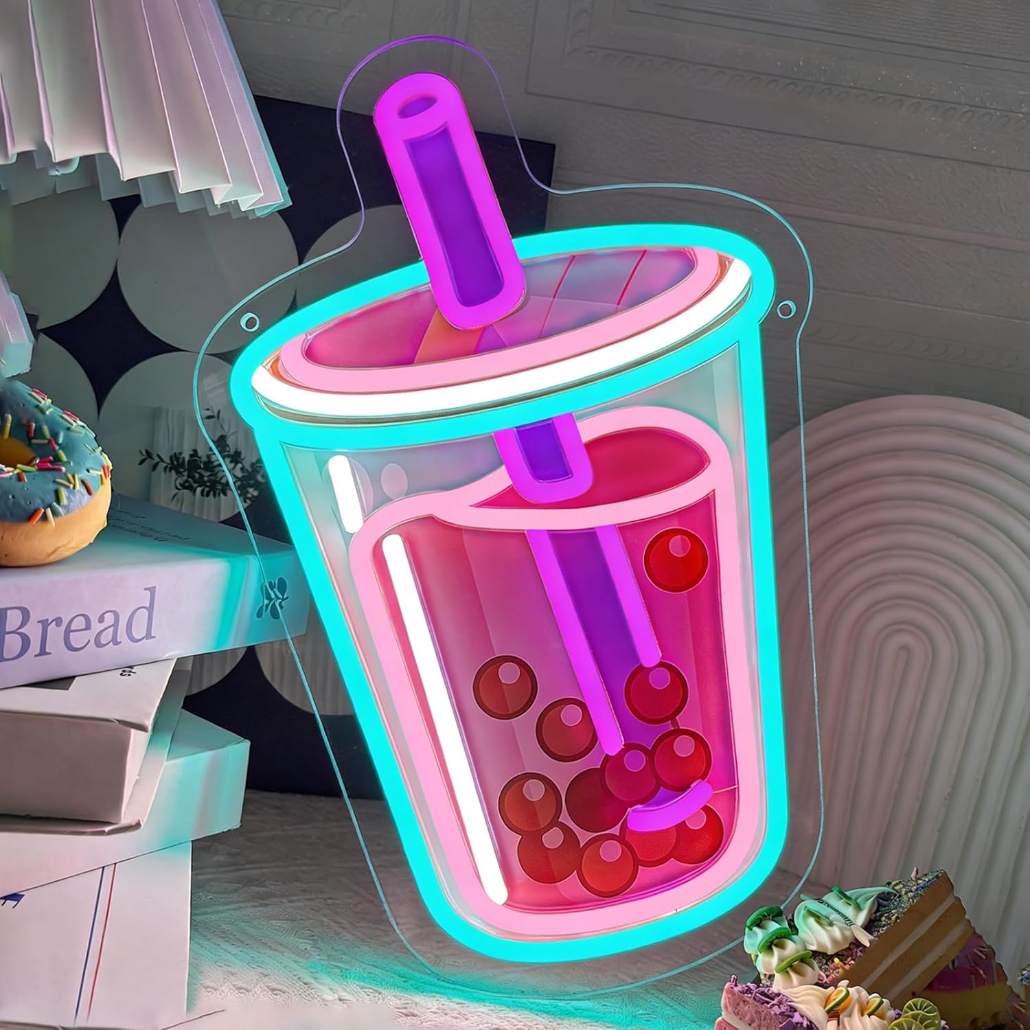 Bubble Tea Neon Sign USB Power - Outdoor Lighting Restaurant recension och pris